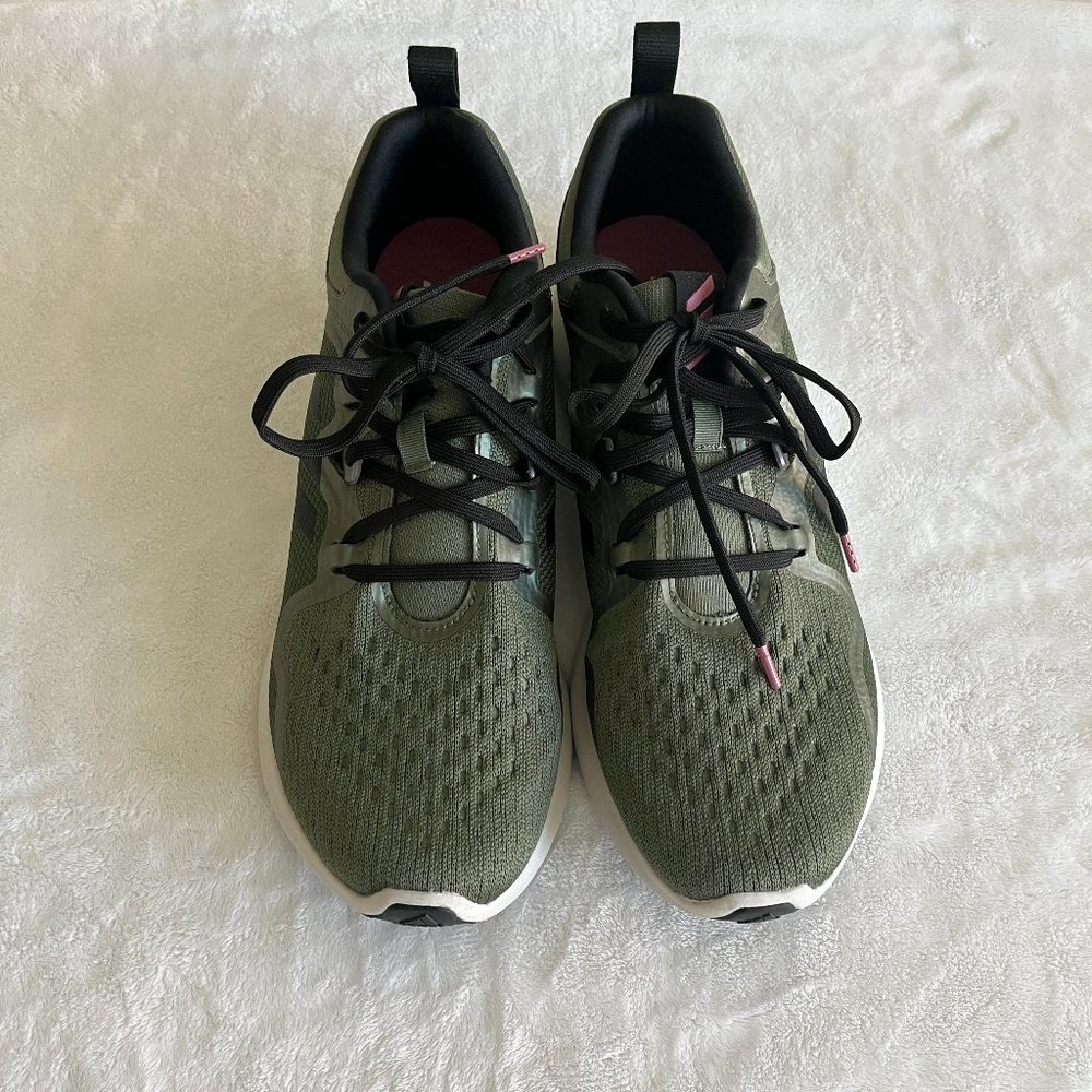 adidas Originals Women's Olive Green and Black Lace-Up Sneakers